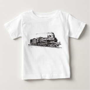 T-shirt Pour Bébé Train 03 - Noir