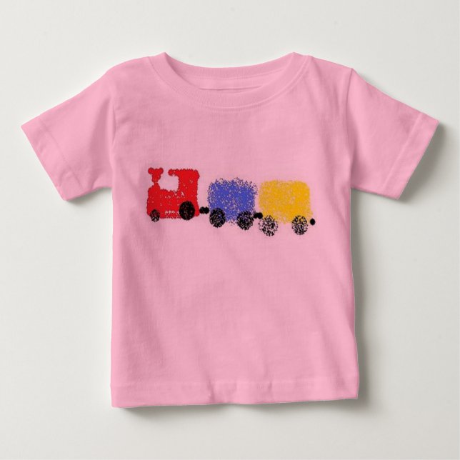 T-shirt Pour Bébé Train mignon de Choo-Choo (Devant)