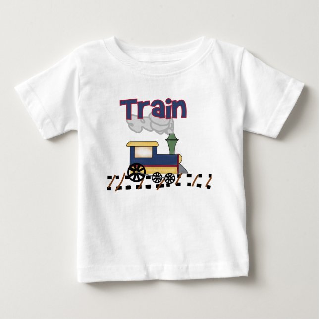 T-shirt Pour Bébé Train sur la voie (Devant)