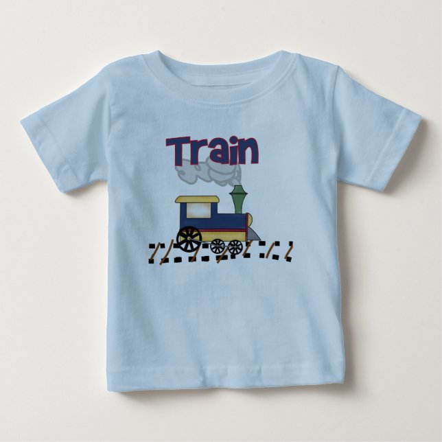 T-shirt Pour Bébé Train sur piste (Devant)