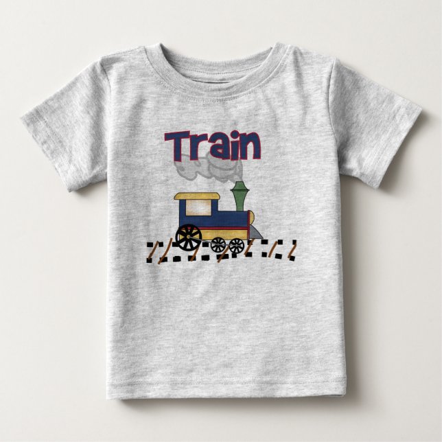 T-shirt Pour Bébé Train sur piste (Devant)