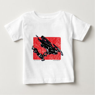 T-shirt Pour Bébé traîneau-de-gravité-en-ROUGE