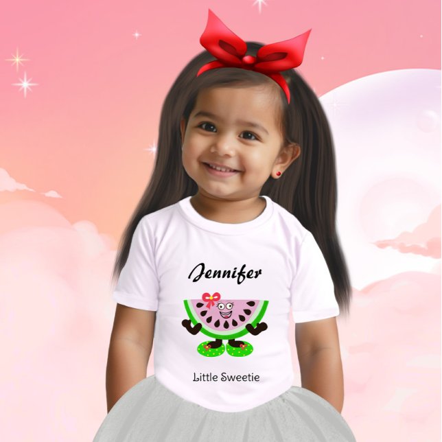 T-shirt Pour Bébé Tranche de Pastèque Mignonne Petite Douceur Person (Créateur téléchargé)