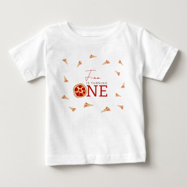 T-shirt Pour Bébé Tranches de plaisir 1er anniversaire  (Devant)