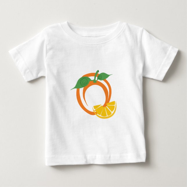 T-shirt Pour Bébé Tranches oranges (Devant)