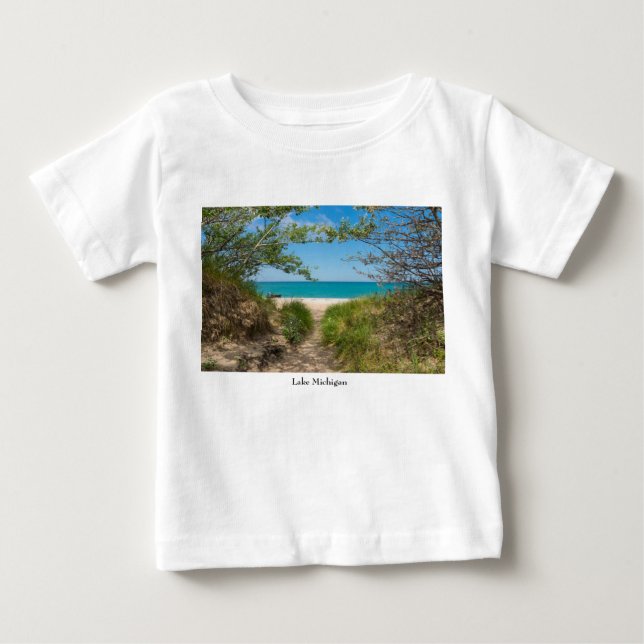T-shirt Pour Bébé Tranquillité du lac Michigan (Devant)