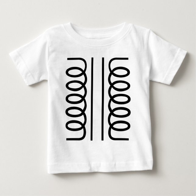 T-shirt Pour Bébé Transformateur électrique - Noir (Devant)