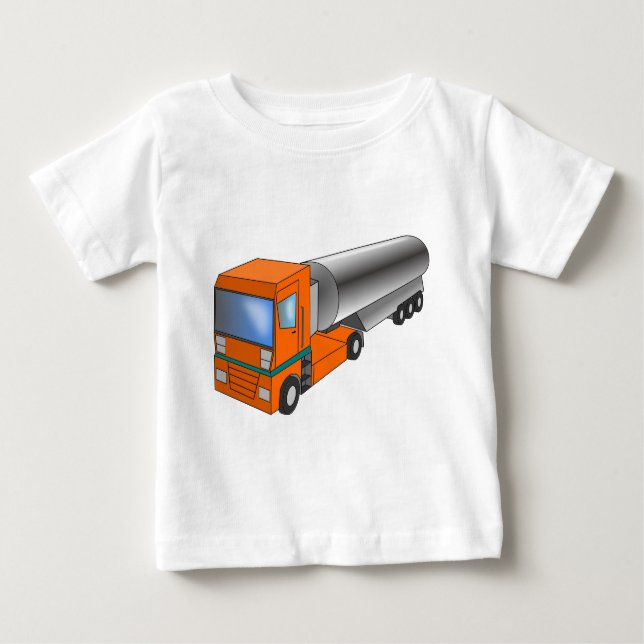 T-shirt Pour Bébé Transporteur lourd de camion-citerne à gaz pour en (Devant)
