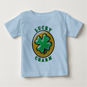 T-shirt Pour Bébé Trèfle chanceux de charme du jour de St Patrick