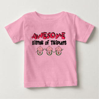 T-SHIRT POUR BÉBÉ TRÈS BELLE SOEUR DE TRIPLETS