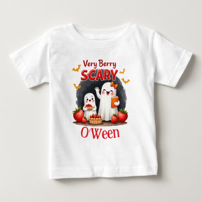 T-shirt Pour Bébé Très Bizarre Halloween effrayant (Devant)