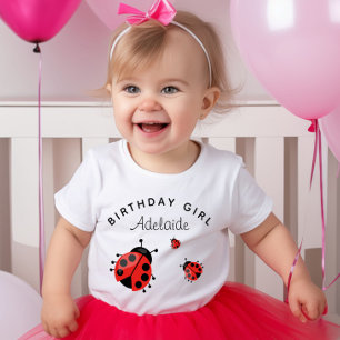 T-shirt Pour Bébé Très moderne Red Ladybug Personnalisé