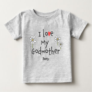 T-shirt Pour Bébé Très tendance J'aime mon bébé godmère Tee
