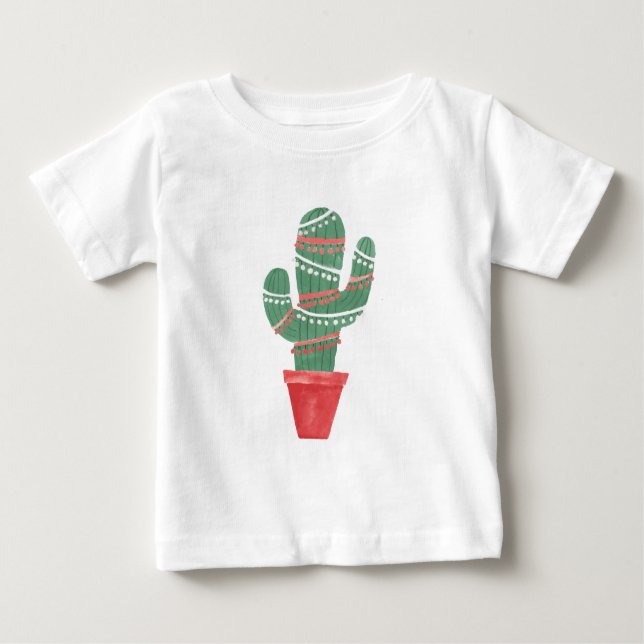 T-shirt Pour Bébé Très un arbre de Noël de cactus (Devant)