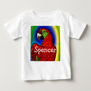 T-shirt Pour Bébé Trésor Tropical : Abstraite oeuvre de perroquet dy