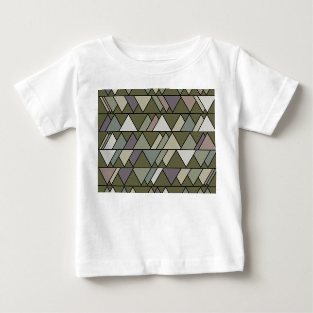 T-shirt Pour Bébé Triangles Camo (Devant)