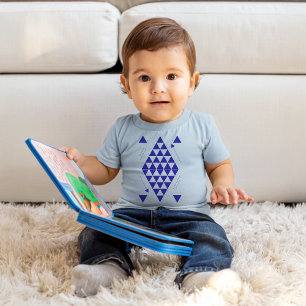 T-shirt Pour Bébé Triangles géométriques bleus