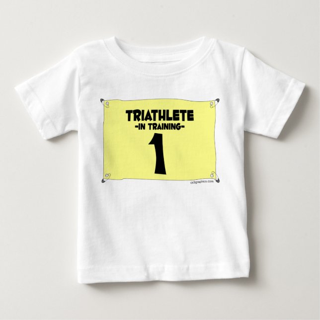 T-shirt Pour Bébé triathlète (Devant)
