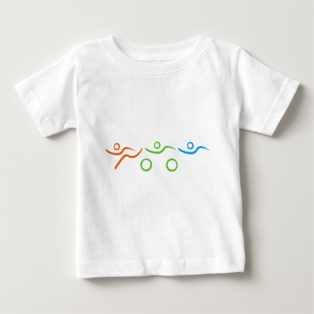 T-shirt Pour Bébé Triathlon cool et design unique (Devant)