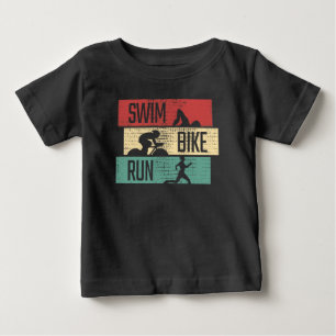 T-shirt Pour Bébé Triathlon - Nager Vélo Course