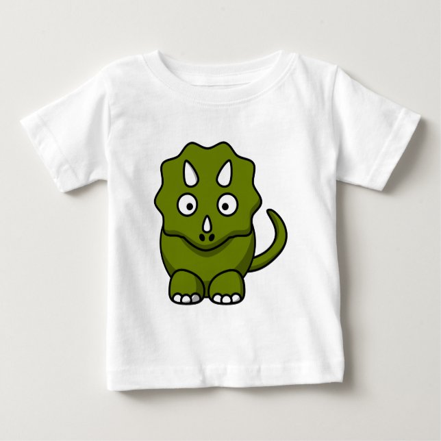 T-shirt Pour Bébé Tricératops de dessin animé (Devant)