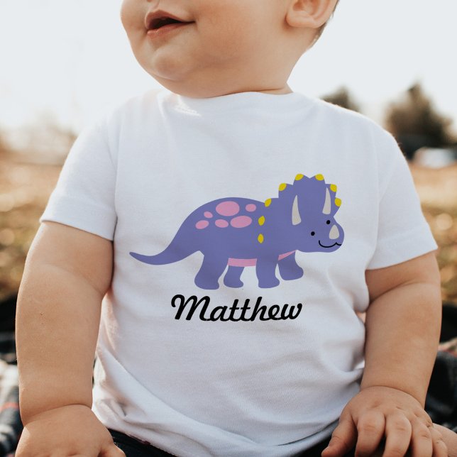 T-shirt Pour Bébé Tricératops Dinosaur Enfant garçon Chemise personn (Créateur téléchargé)