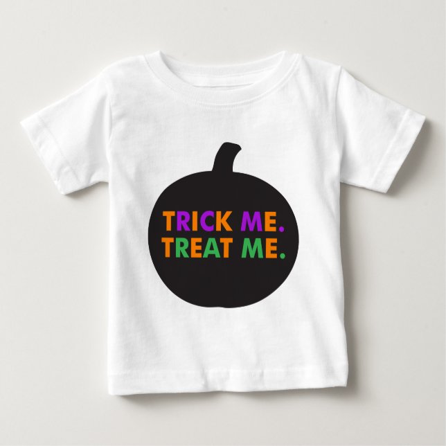 T-shirt Pour Bébé Trick Me Traite, Couleurs Multiples (Devant)
