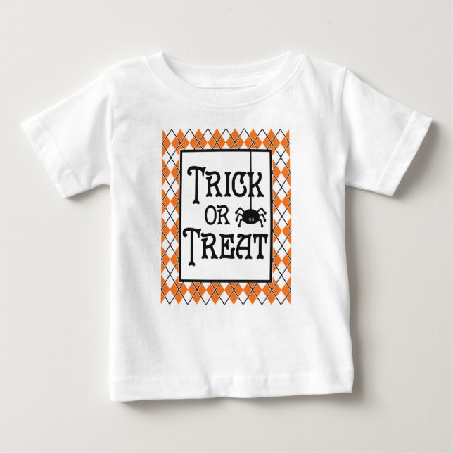 T-shirt Pour Bébé Trick ou Treat, Mon 1er Halloween (Devant)