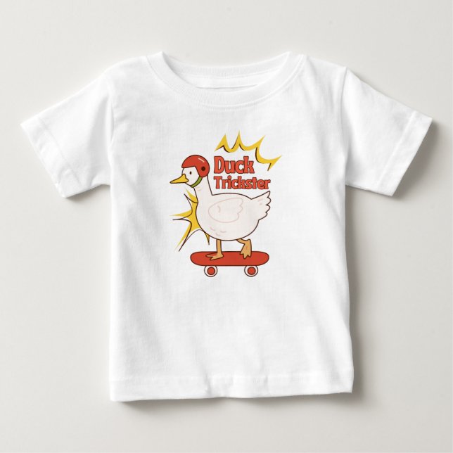 T-shirt Pour Bébé Tricoter des canards (Devant)