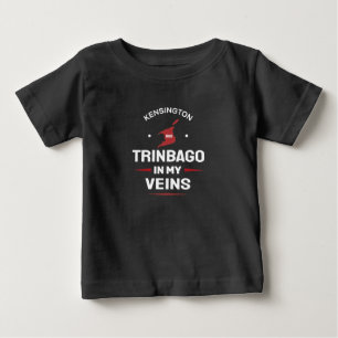 T-shirt Pour Bébé Trinbago dans mes veines   Fierté Trini NOIR