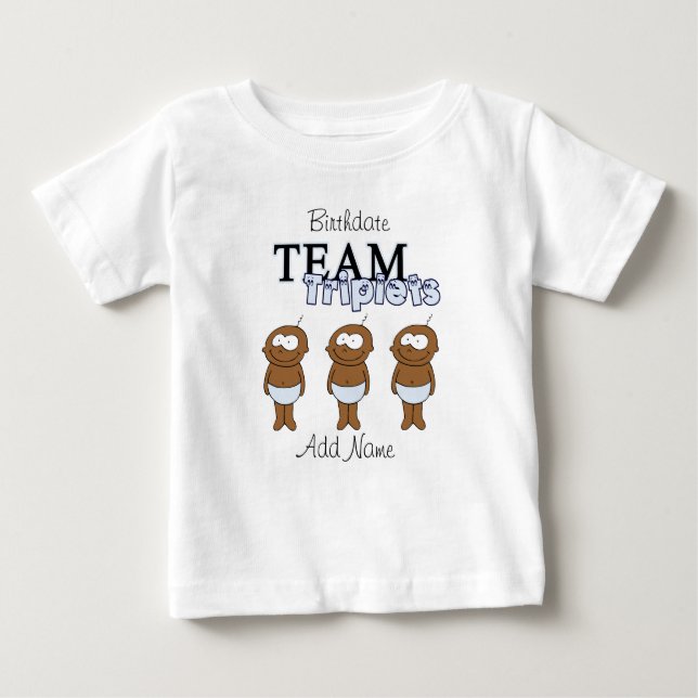 T-shirt Pour Bébé Triplés (Devant)