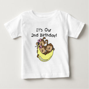 T-shirt Pour Bébé Triplets 2e - Deux filles et un garçon