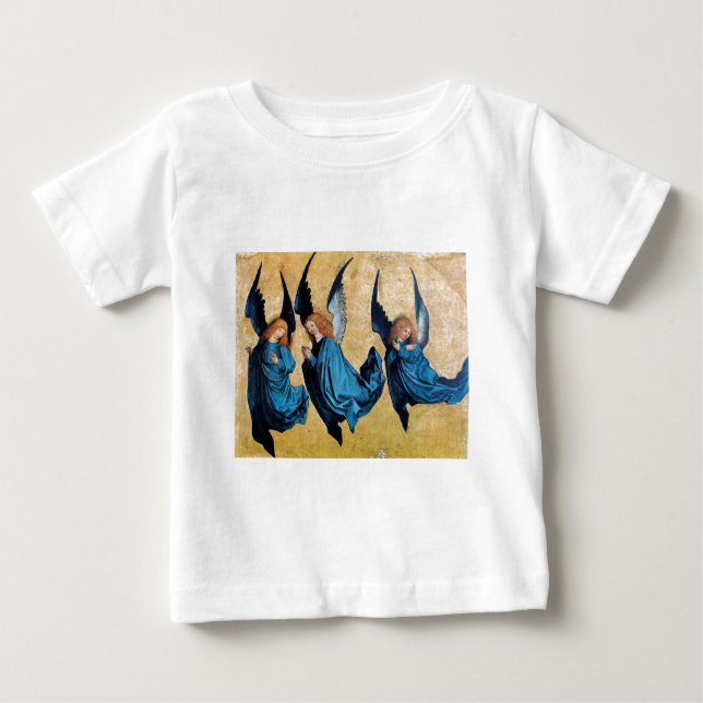 T-SHIRT POUR BÉBÉ TROIS ANGES EN BLEU (Devant)