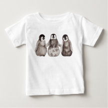 Trois chicots Penguin Empereur D'Aquarelle 