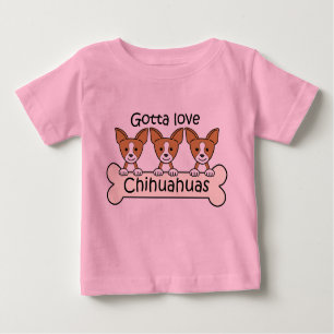 T-shirt Pour Bébé Trois chiwawas