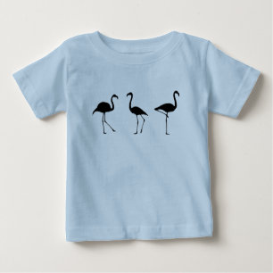 T-shirt Pour Bébé Trois Flamants roses