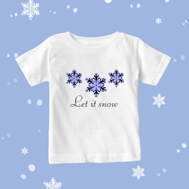 T-shirt Pour Bébé Trois flocons de neige (Créateur téléchargé)