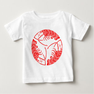 T-shirt Pour Bébé Trois langoustes épineuses tête à queue
