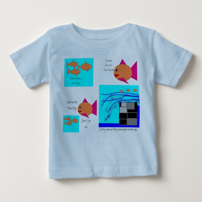 T-shirt Pour Bébé Trois petits poissons (Devant)