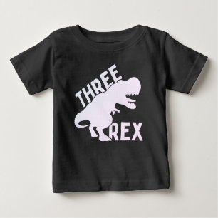 T-shirt Pour Bébé Trois Rex 3 rd Birthday Shirt, Trois Ans 