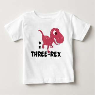 T-shirt Pour Bébé Trois Rex 3e anniversaire