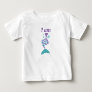 T-shirt Pour Bébé Troisième anniversaire sirène