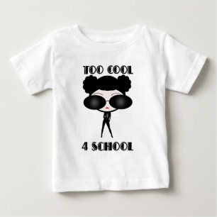 T-shirt Pour Bébé Trop école du cool 4