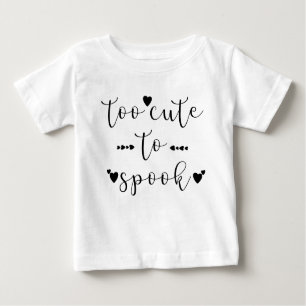 T-shirt Pour Bébé trop mignon pour effrayer halloween