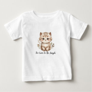 T-shirt Pour Bébé Trop mignon pour être célibataire" Chaton sarcasti