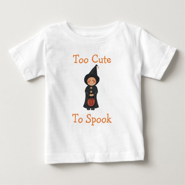 T-shirt Pour Bébé Trop Mignonne Pour Parler Chemise Sorcière (Devant)