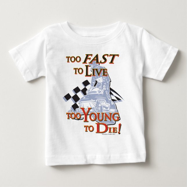 T-shirt Pour Bébé Trop-Vite-[Converti] (Devant)