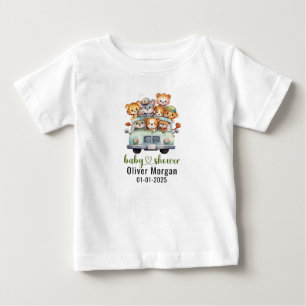 T-shirt Pour Bébé Tropical Jungle Safari Animaux Baby showers Garçon