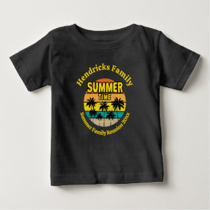T-shirt Pour Bébé Tropical Sunset Family Reunion Custom