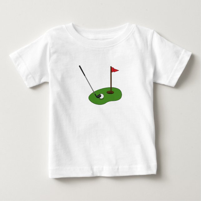 T-shirt Pour Bébé Trou de golf avec drapeau (Devant)